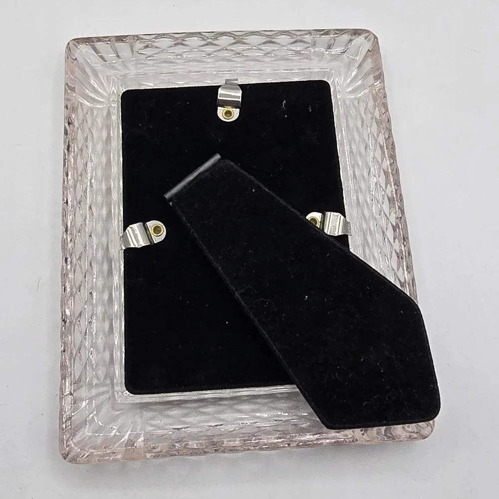 Vintage Glass Diamond‎ Pattern Picture Frame 3.5 X 5 Inch